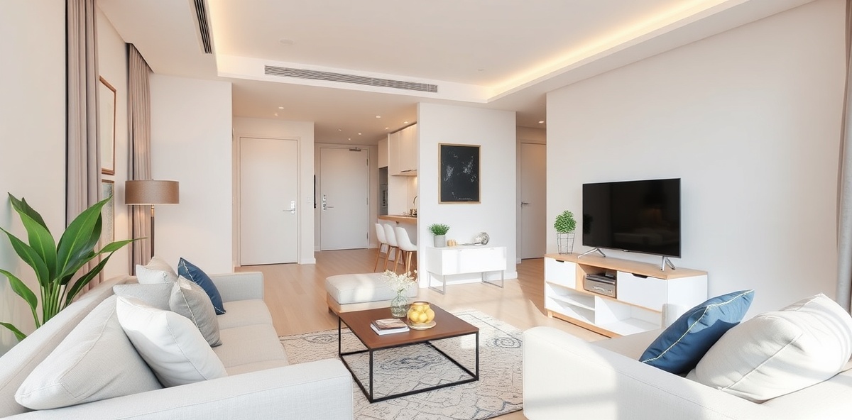 Turnkey apartment interior, fully furnished and move-in ready